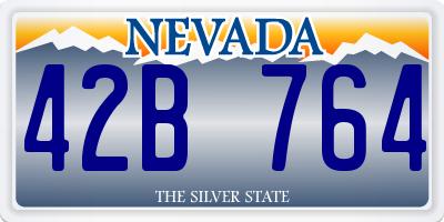 NV license plate 42B764