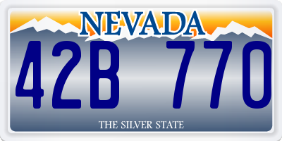 NV license plate 42B770