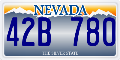 NV license plate 42B780