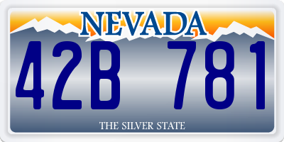 NV license plate 42B781