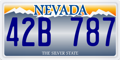 NV license plate 42B787