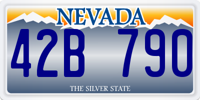 NV license plate 42B790