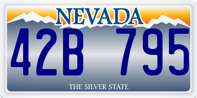 NV license plate 42B795