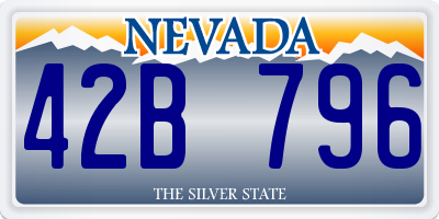 NV license plate 42B796