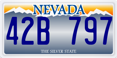 NV license plate 42B797