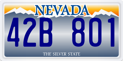NV license plate 42B801