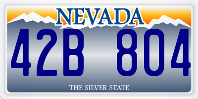 NV license plate 42B804