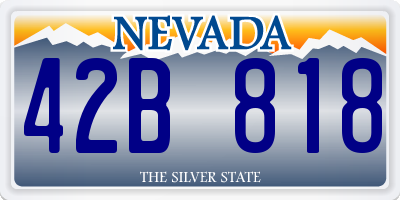 NV license plate 42B818