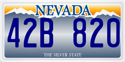 NV license plate 42B820