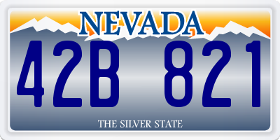 NV license plate 42B821