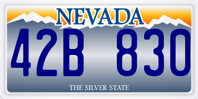 NV license plate 42B830