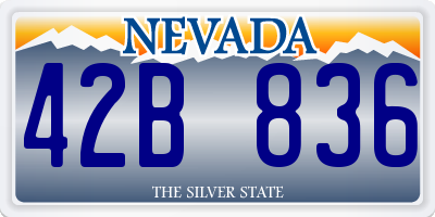 NV license plate 42B836