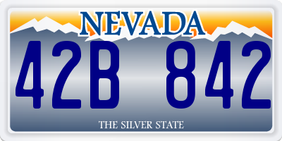 NV license plate 42B842