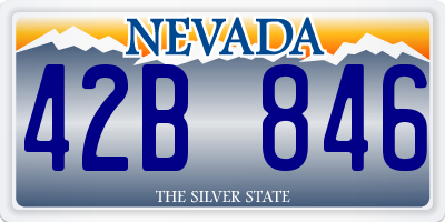 NV license plate 42B846