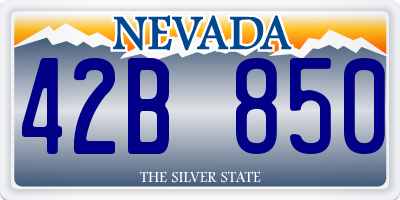 NV license plate 42B850