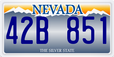 NV license plate 42B851