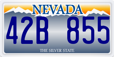 NV license plate 42B855