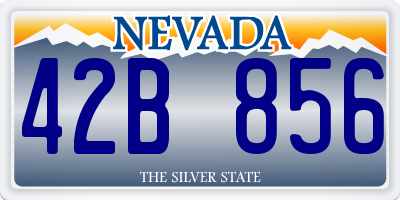 NV license plate 42B856