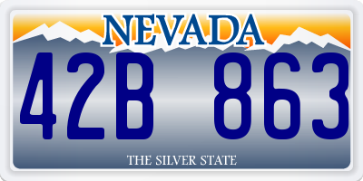 NV license plate 42B863