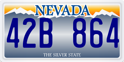 NV license plate 42B864