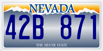 NV license plate 42B871