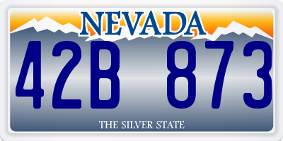 NV license plate 42B873