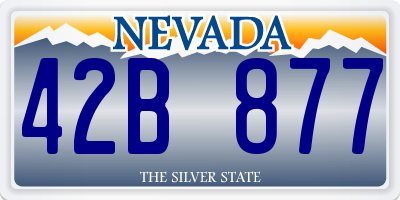 NV license plate 42B877