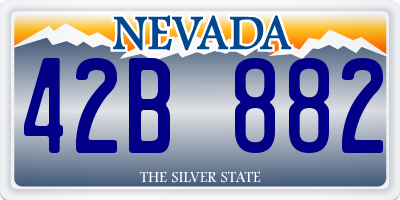 NV license plate 42B882