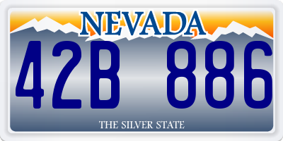 NV license plate 42B886