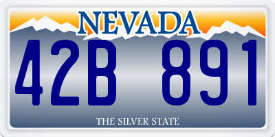 NV license plate 42B891