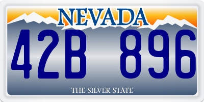 NV license plate 42B896