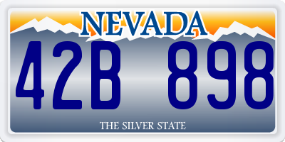 NV license plate 42B898