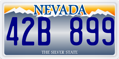 NV license plate 42B899