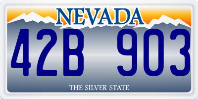 NV license plate 42B903