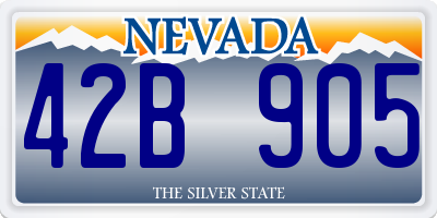 NV license plate 42B905