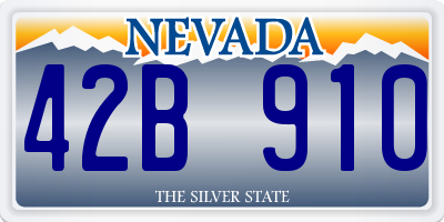 NV license plate 42B910