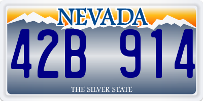 NV license plate 42B914