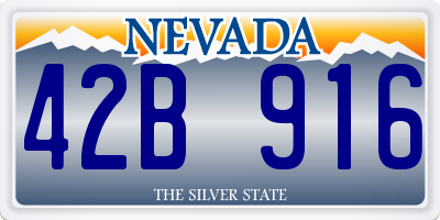NV license plate 42B916