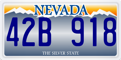 NV license plate 42B918