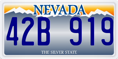NV license plate 42B919