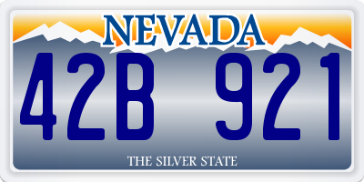 NV license plate 42B921