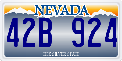 NV license plate 42B924