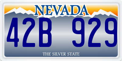 NV license plate 42B929