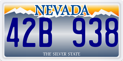 NV license plate 42B938