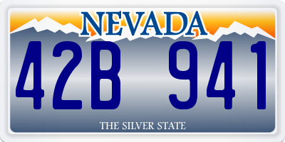 NV license plate 42B941
