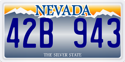 NV license plate 42B943