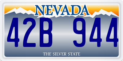 NV license plate 42B944