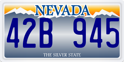 NV license plate 42B945