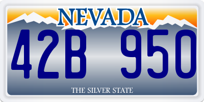 NV license plate 42B950