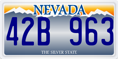 NV license plate 42B963